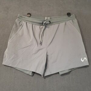 TLF Element Training Shorts Mens 2XL Gray Infi-Dry DNA 2-in-1‎ Athletic Workout